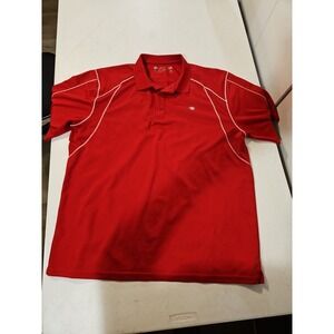 Ariat Tek Heat Series Polo Mens XL Red Performance Golf T Shirt Ariat Tee (1314